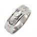 Irish Silver Wedding Ring - Corrib Claddagh Wide Irish Wedding Rings